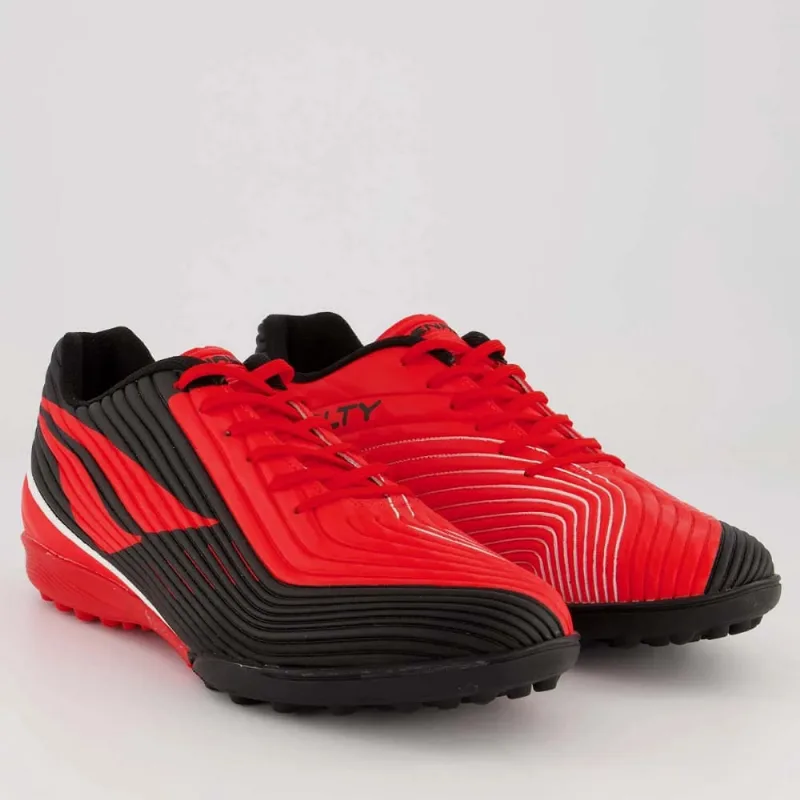 Chuteira Society Masc Penalty Viento XXI Vermelho/Preto 242212/4430