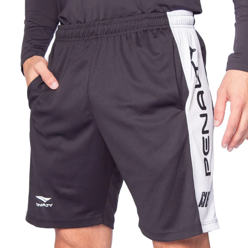 Bermuda Masculina Penalty 3x3 Pro c/ Bolso Preto/branco - XG - Penalty