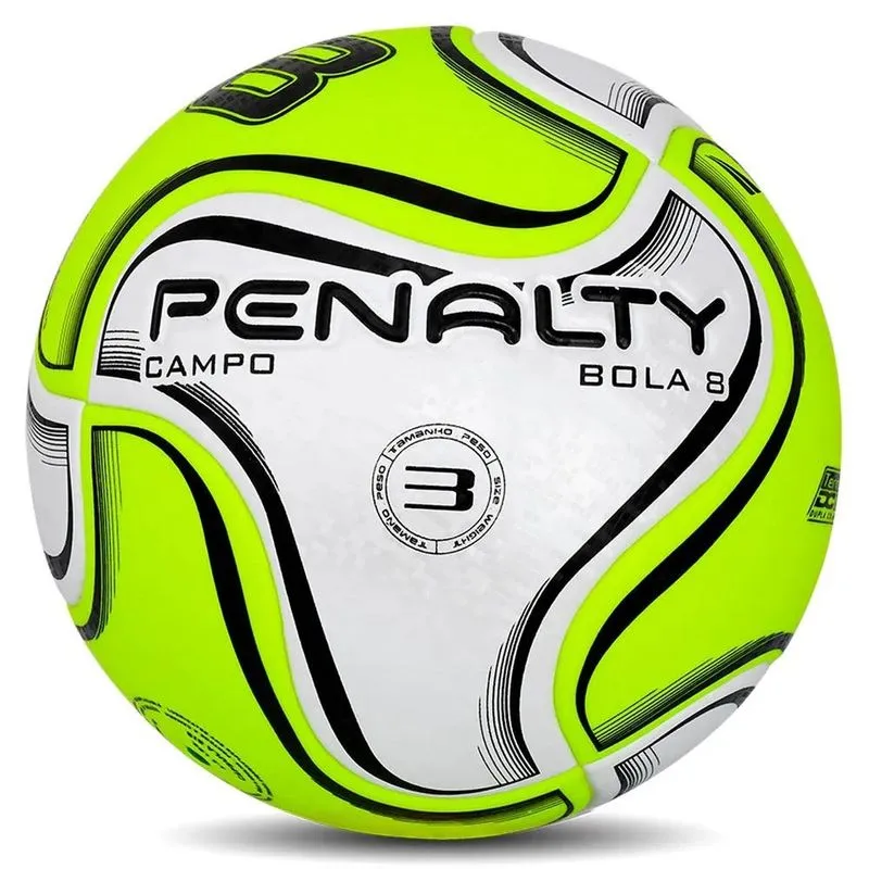 Bola de Futebol de Campo Penalty 8 N3 xxiv - Branca e Amarelo