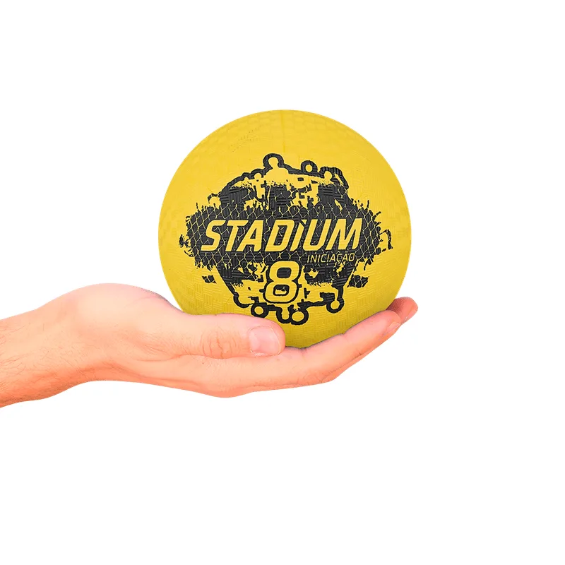 Bola de Iniciação Stadium Tamanho 8 XXIV – Tamanho Oficial Infantil, Macia, Ideal para Queimada e Diversão - Amarelo Único