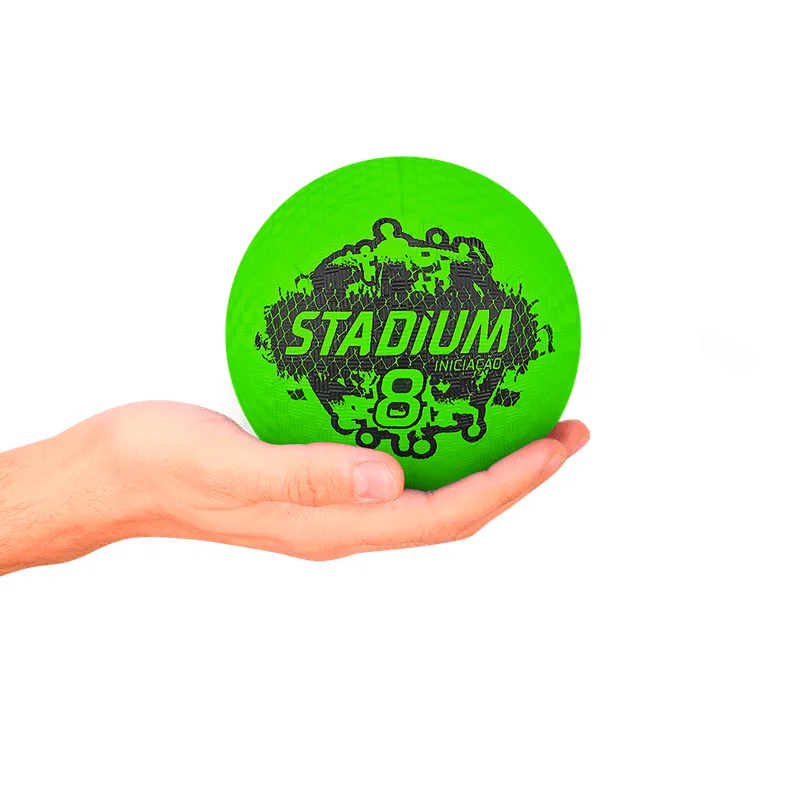 Bola de Iniciação Stadium Tamanho 8 XXIV – Tamanho Oficial Infantil, Macia, Ideal para Queimada e Diversão - Verde Único