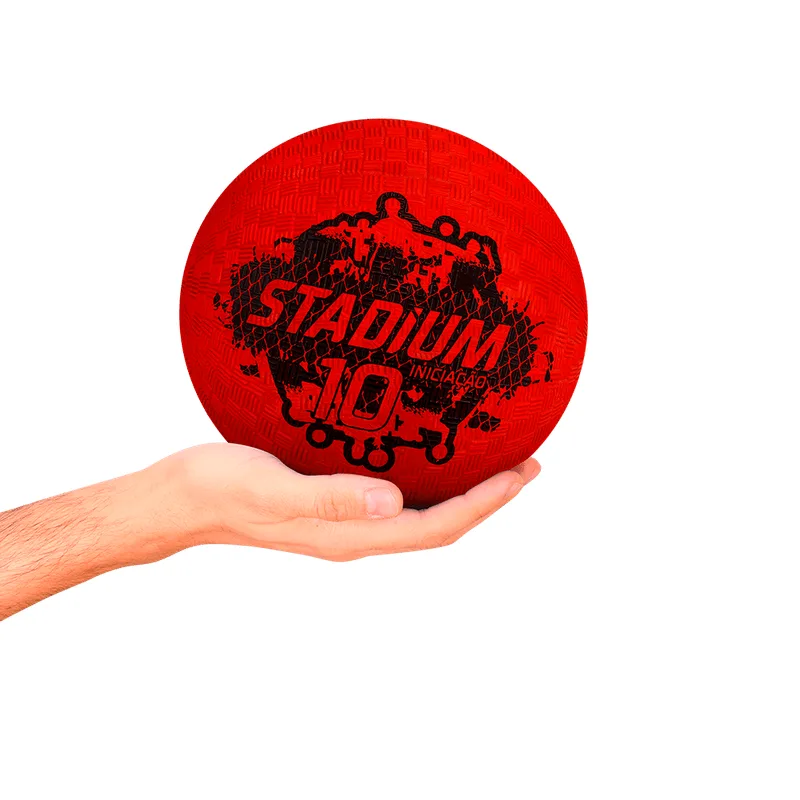Bola de Iniciação Stadium Tamanho 10 XXIV – Tamanho Oficial Infantil, Macia, Ideal para Queimada e Diversão - Vermelho Único