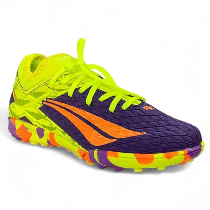 Chuteira Society Penalty RX Locker Y-3 Infantil 25 / Roxo e Amarelo
