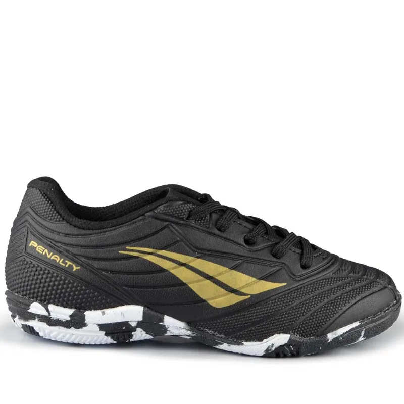 Chuteira Infantil Penalty Masculina Futsal Matis 126241 9040 PRETO/DOURADO 32