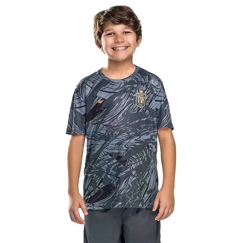 Camiseta Infantil Penalty 728 Preto/cinza - 12