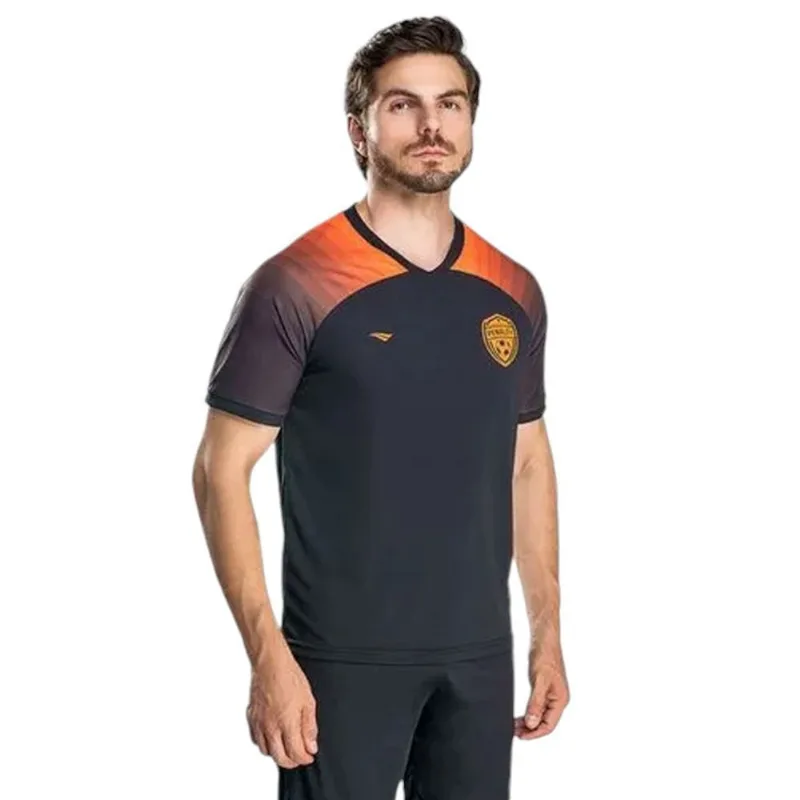 Camiseta Penalty Futebol Masculina G / Preto e Laranja