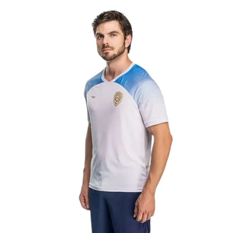 Camiseta Penalty Futebol Masculina G / Branco e Azul