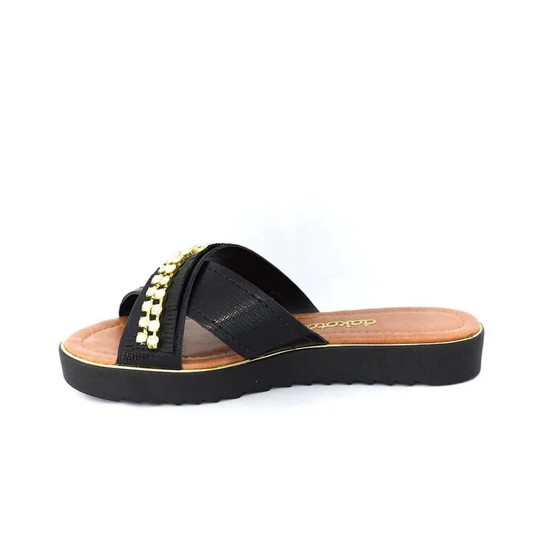 Chinelo Dakota Z2381 Seybo Preto/Dourado