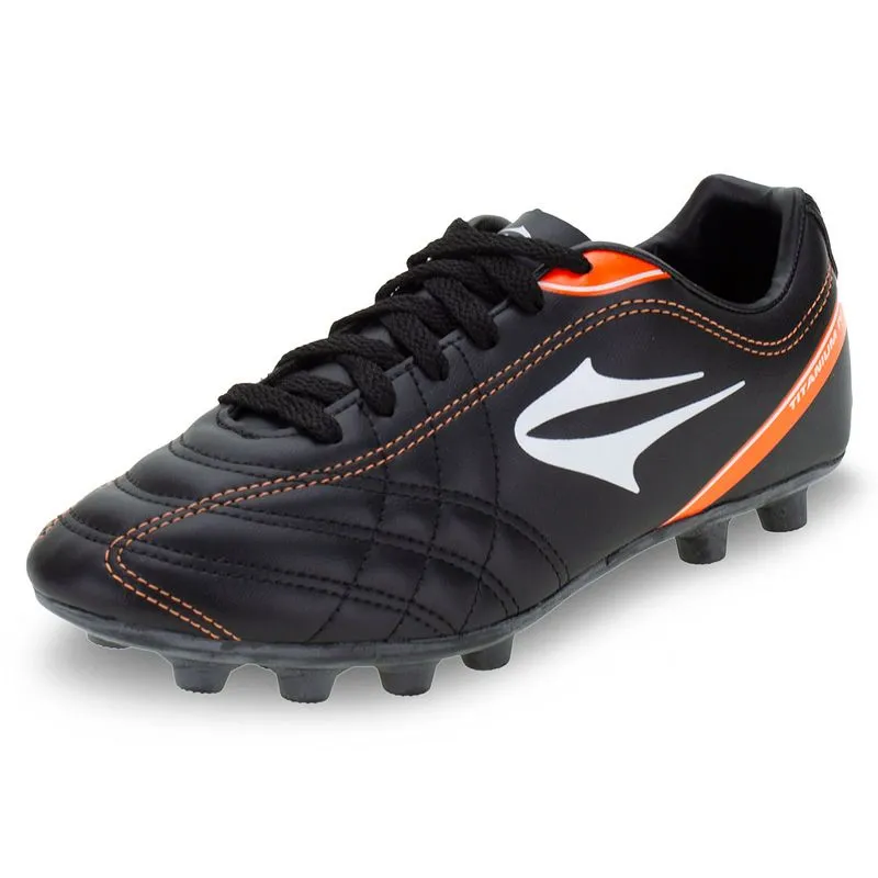 Chuteira Masculina Campo Titaniv Topper - 4138518 PRETO/LARANJA 39