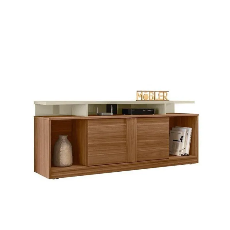 Bancada Milan De Até 65 Polegadas Cinamomo Mel/off - Mobler - möbler