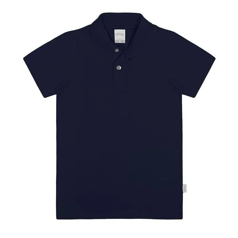 Camiseta Polo Infantil Alakazoo 3 Azul Marinho Lisa 149 (MP)