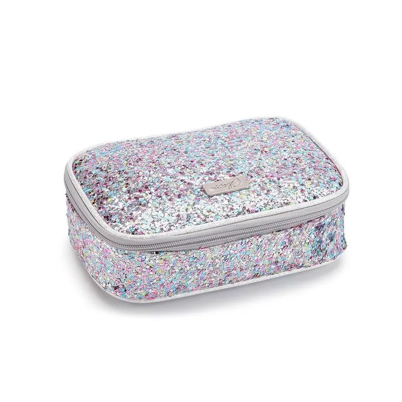 Estojo Box Glitter Escolar Juvenil Casual Escolar Meninas