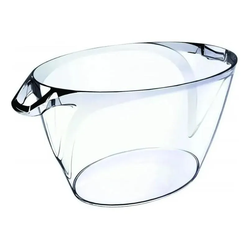 Balde De Gelo Oval Champanheira Acrílico Cor Cristal 5 L