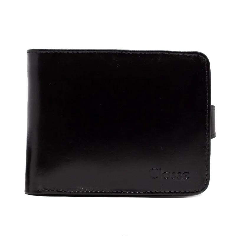 CARTEIRA MASCULINA CLASSE COURO PORTA-CHEQUES 434 2A PRETA