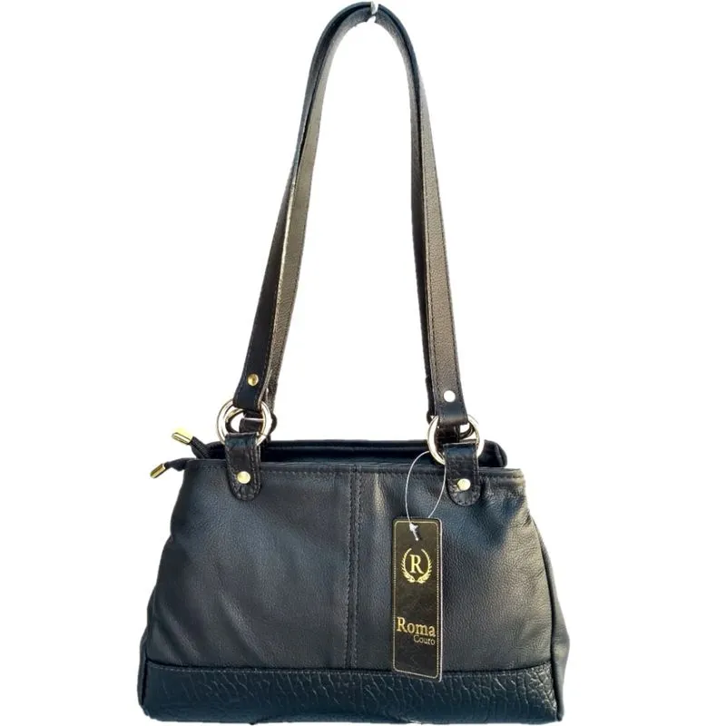 BOLSA FEMININA TOTE COURO ROMA 1136 PRETA