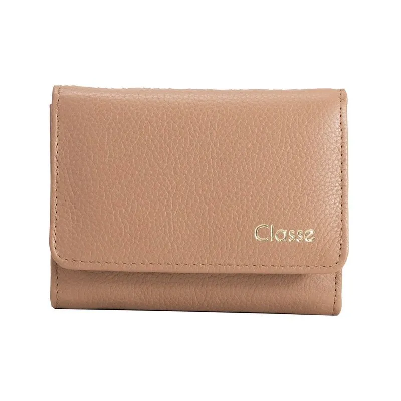 CARTEIRA CLASSE COURO FEMININA PEQUENA CTF191 CB29 NUDE