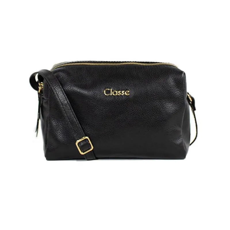 Bolsa Classe Couro Transversal Feminina 2870 Cb01 Preta
