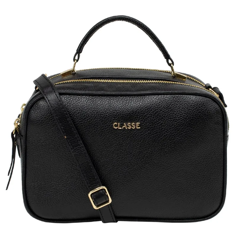 Bolsa Classe Couro Transversal Feminina Camera Bag 2846 Preto