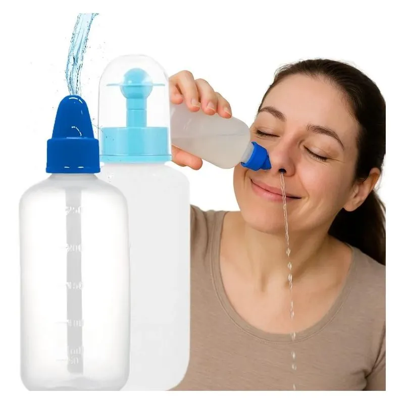 Kit 2x Lavador Nasal Criança Adulto Garrafa Lavagem Nariz