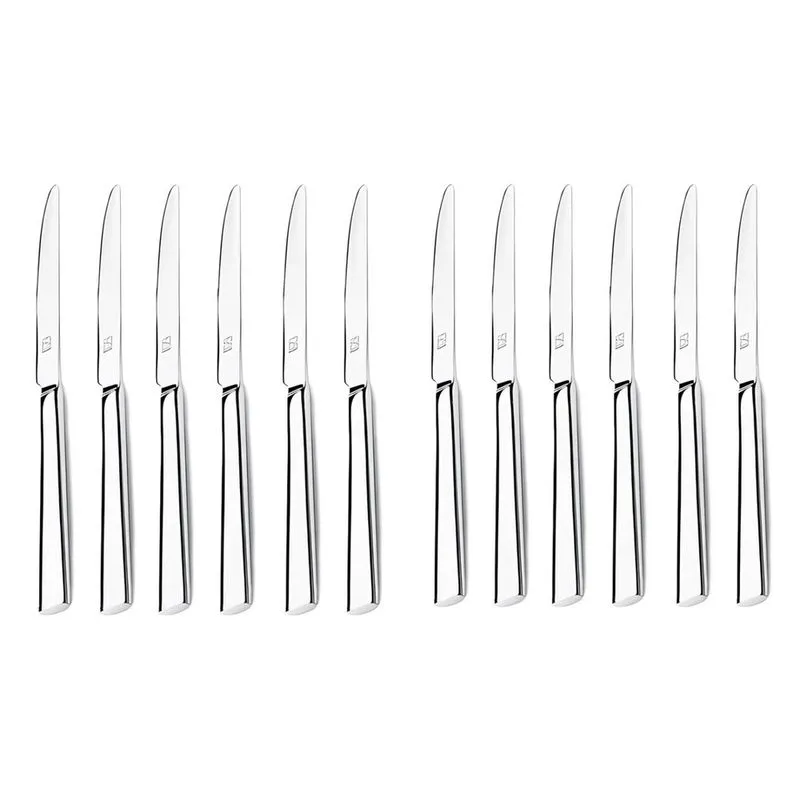 Kit de 12 Facas de Mesa Hercules Mykonos Aço Inox 4000-003