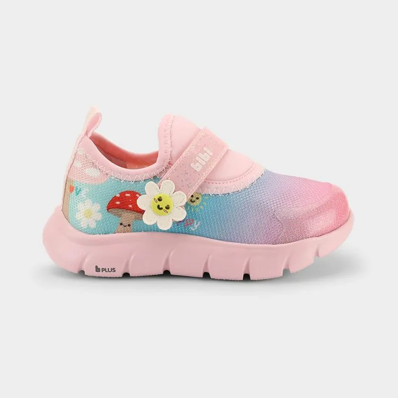 Tênis Infantil Bibi Energy Baby 2.0 Rosa com Flores 19