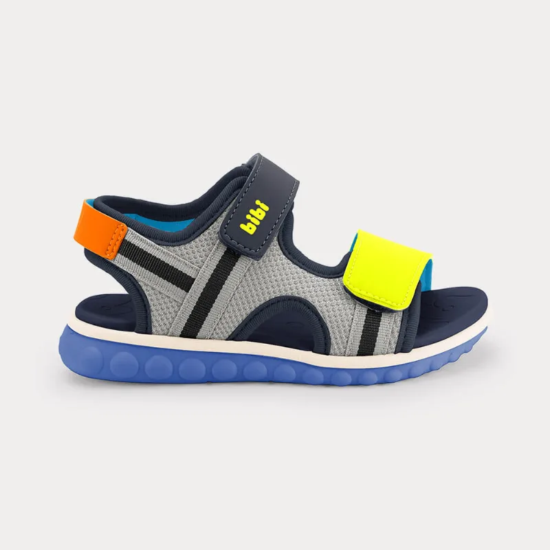 Sandália Infantil Bibi Summer Roller Sport 3.0 Cinza com Azul 21