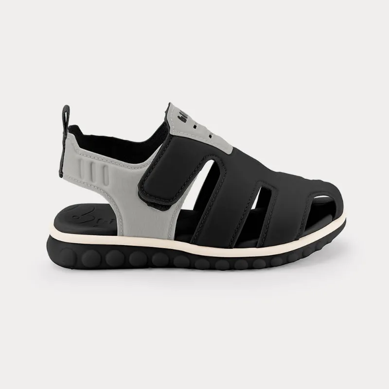 Sandália Infantil Bibi Summer Roller Sport 3.0 Cinza com Preto 30