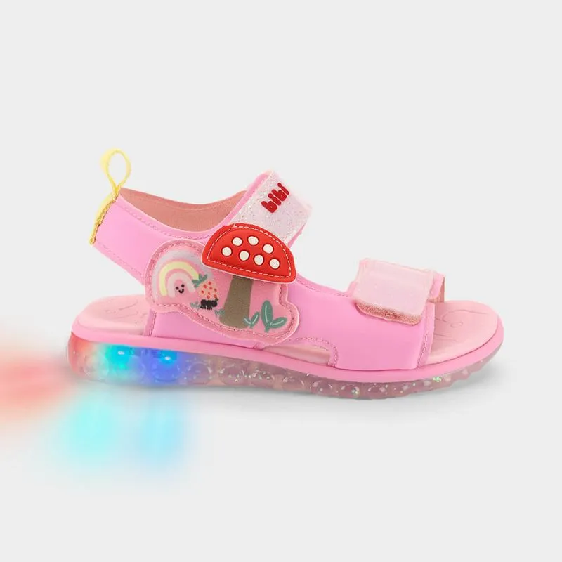 Sandália Infantil de LED Bibi Summer Roller Light 2.0 Rosa 30