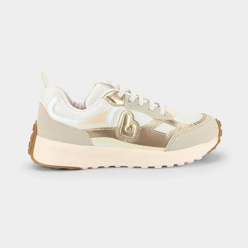 Tênis Infantil Bibi Jogging Kids Branco com Dourado 37