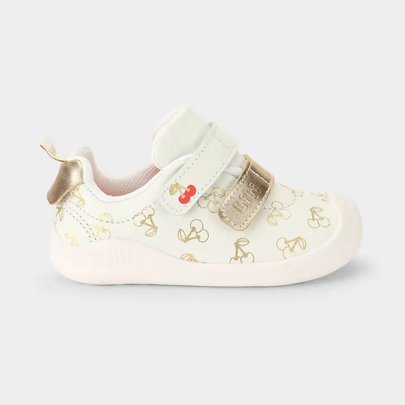 Tênis Infantil Bibi Fisioflex 5.0 Branco de Cerejas 24