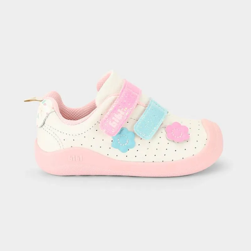 Tênis Infantil Bibi Fisioflex 5.0 Branco com Rosa 21