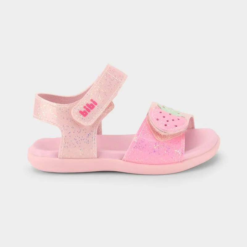 Sandália Infantil Bibi Baby Soft II Rosa de Morango 22