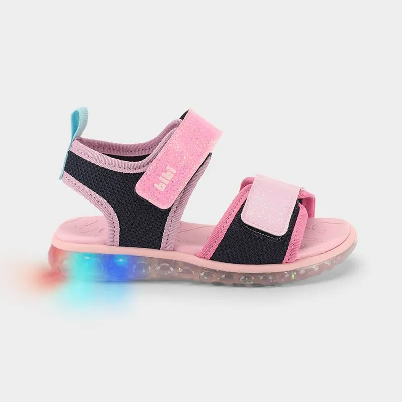 Sandália Infantil de LED Bibi Summer Roller Light 2.0 Azul e Rosa 26