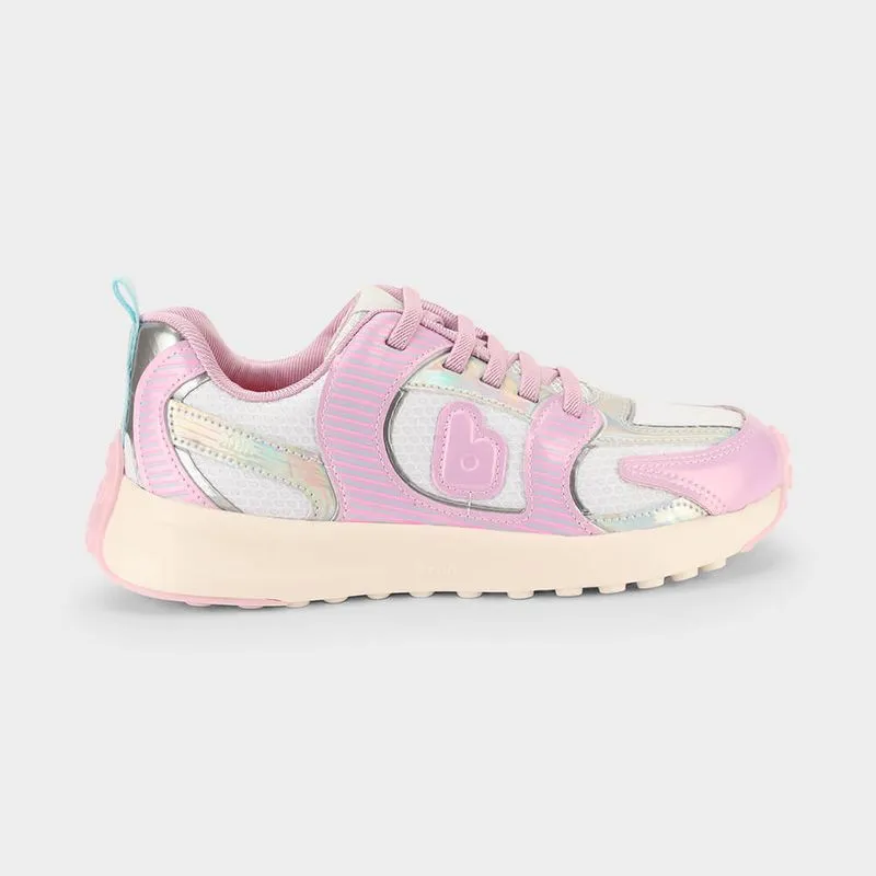 Tênis Infantil Bibi Jogging Kids Rosa com Holográfico 37