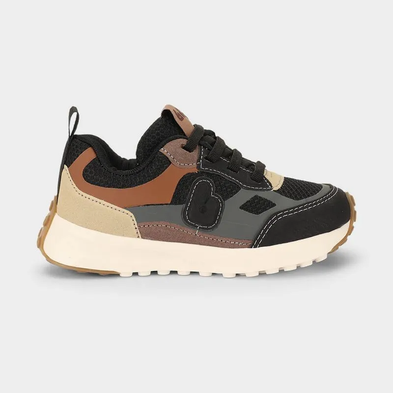 Tênis Infantil Bibi Jogging Preto com Marrom 30