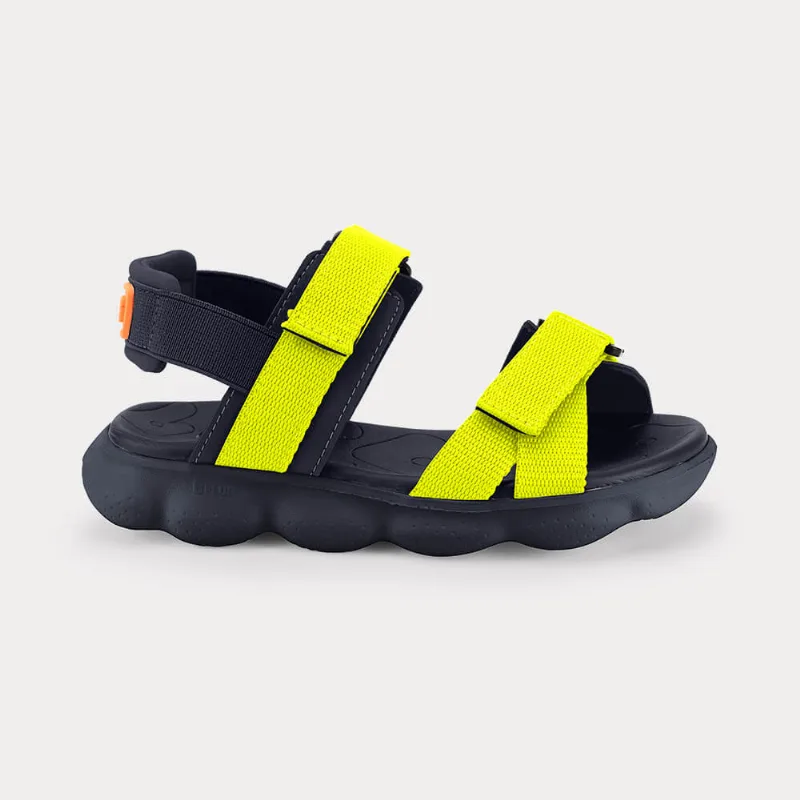 Sandália Infantil Bibi Sandals Sport Azul e Amarela Neon 29