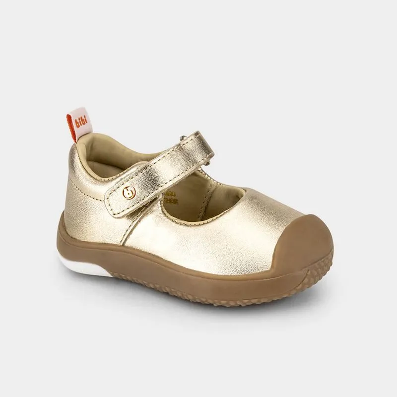 Tênis Infantil Bibi Prewalker Dourado 23