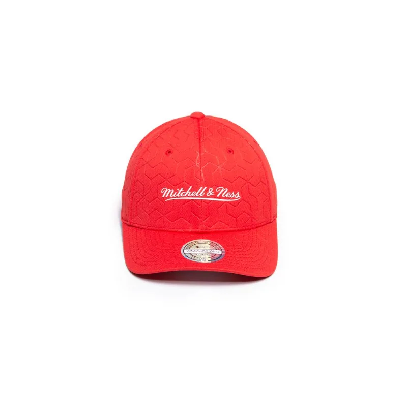 Boné Mitchell & Ness Aba Curva Snapback Branded Vermelho - ÚNICO