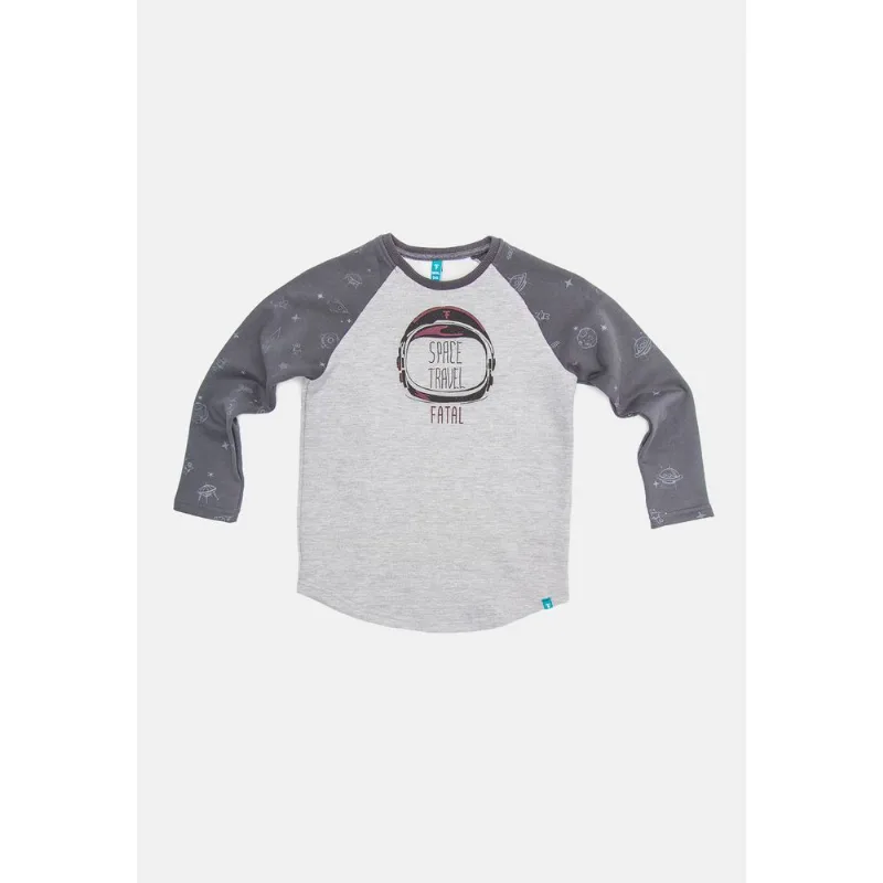 Moletom Fatal Infantil Fechado Raglan Gola Careca Cinza Mescla - 4