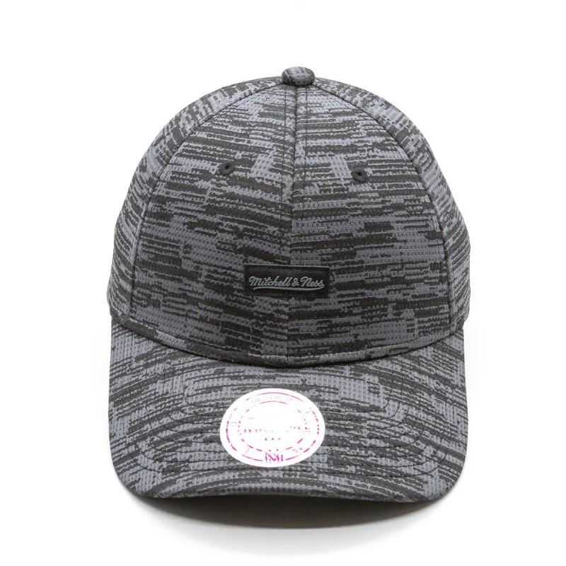 Boné Mitchell & Ness Aba Curva Snapback Workout Branded Cinza Mescla - ÚNICO