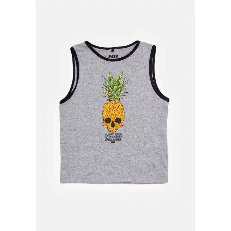 Regata HD Juvenil Estampada Cool Pineapple Cinza - M