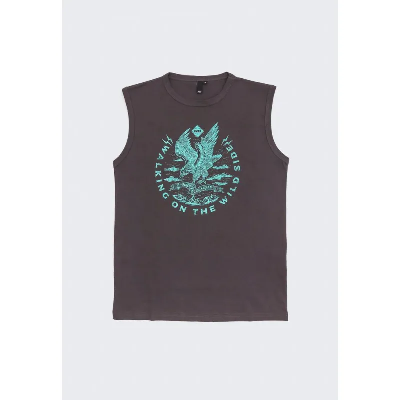 Regata HD Juvenil Estampada Eagle Cinza - P
