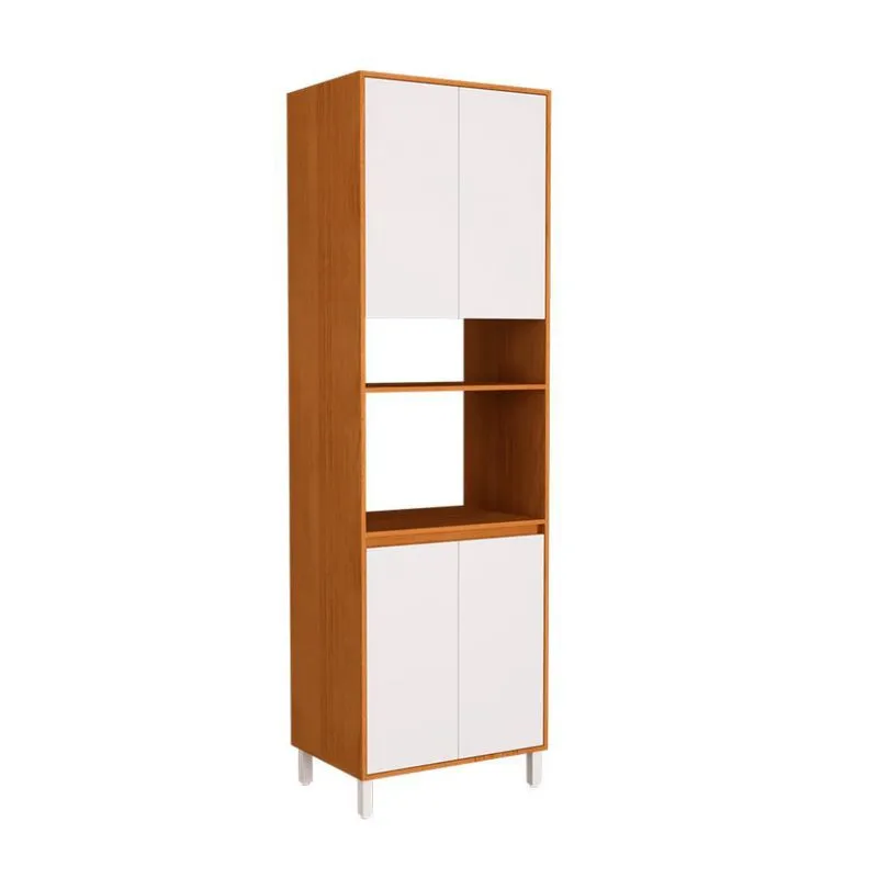 Paneleiro Modern Design Denver MDP 4 Portas Freijó e Branco