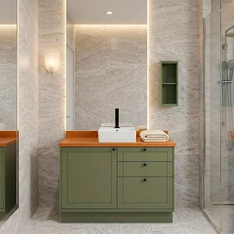 Conjunto De Banheiro Herval Com Acessórios Modaza - Verde