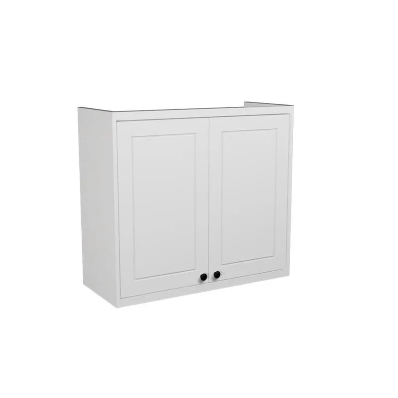 Armário Aéreo de Cozinha Modern Évora MDF 2 Portas 80 cm Branco Ártico