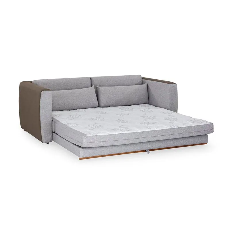 Sofá-Cama Herval Marrom E Bege MH-1609