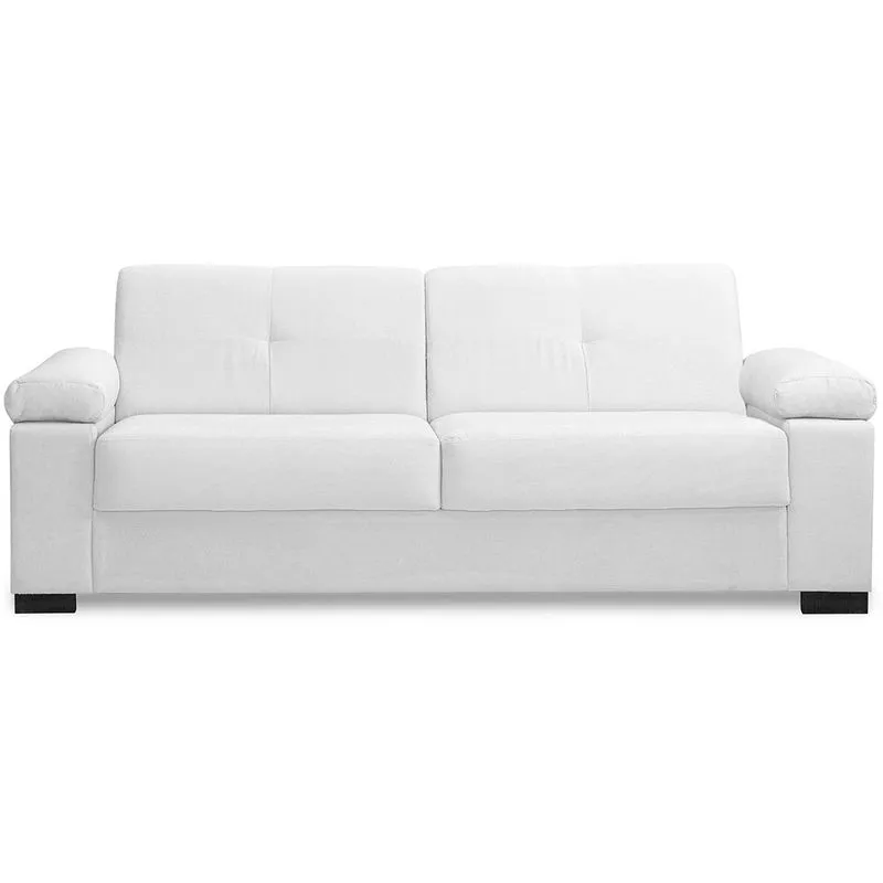 Sofá 3 Lugares Herval Com Almofadas Branco MH-4227