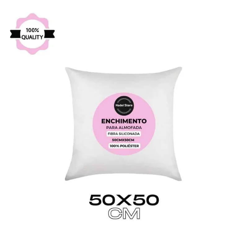 Enchimento Refil Almofada Fibra Siliconada 330g Macio 50x50