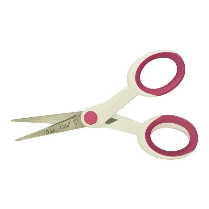 Tesoura Hobby Infinite Scrapbook Decoupagem 14cm Toke Crie