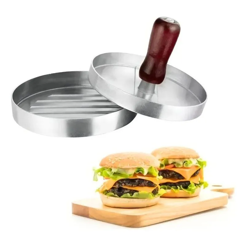 3x Modelador De Hamburguer Molde Forma De Aluminio Gourmet
